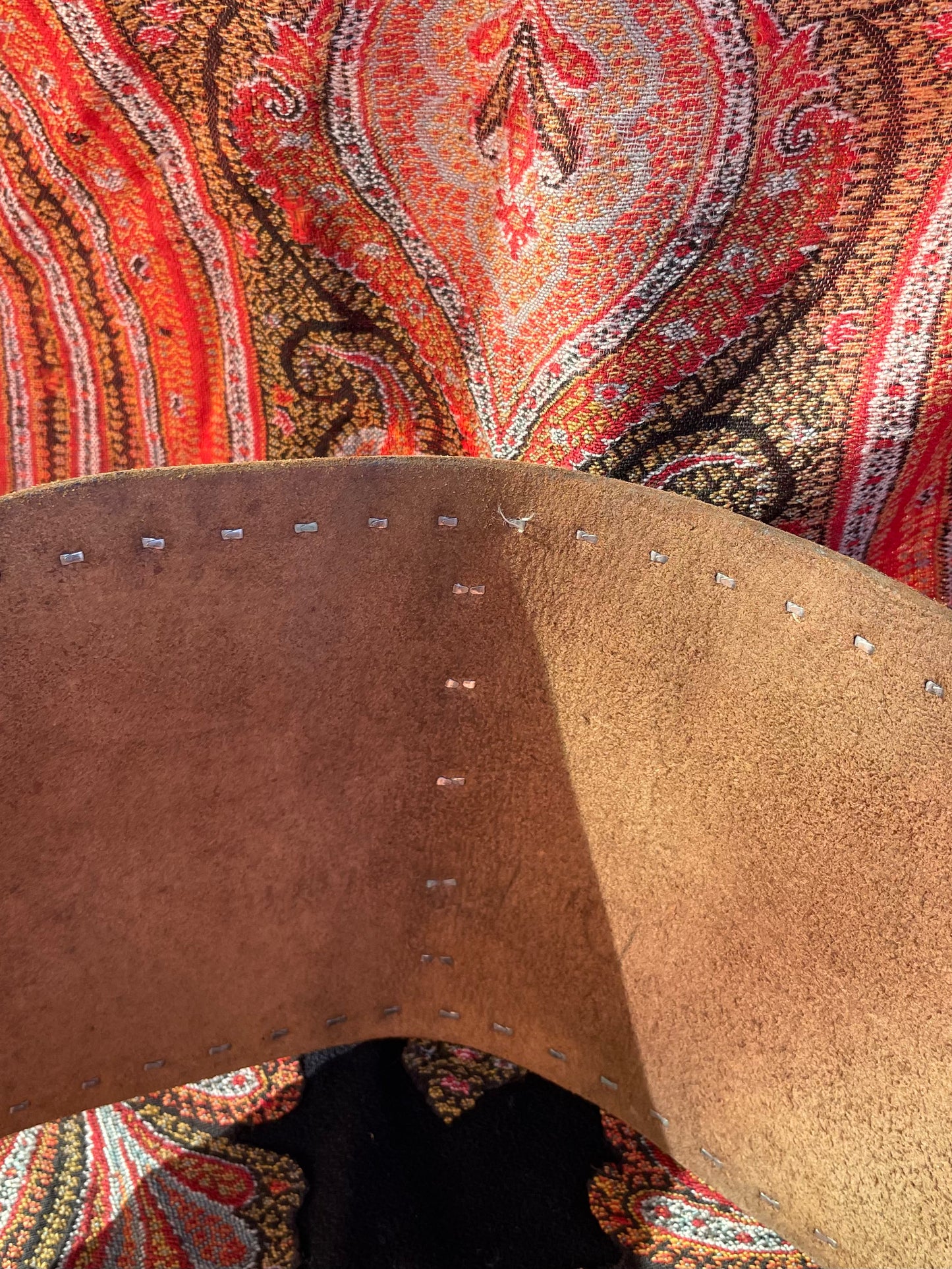 1930s-1940s Studded Leather Kidney Belt