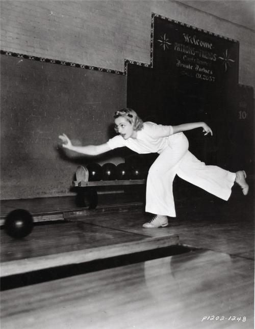 RARE 1940s Sportswear Bowling Zip Front Jumpsuit Novelty Charm