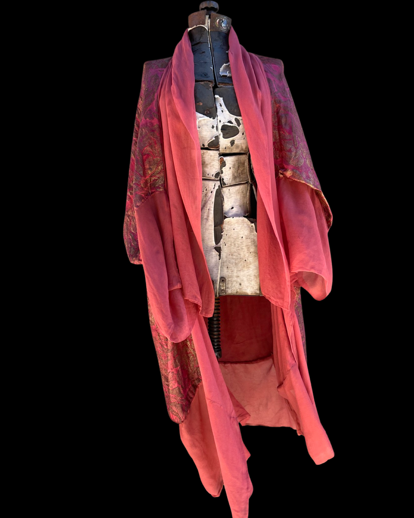 1920s Gold Lamé & Chiffon Cocoon Cape