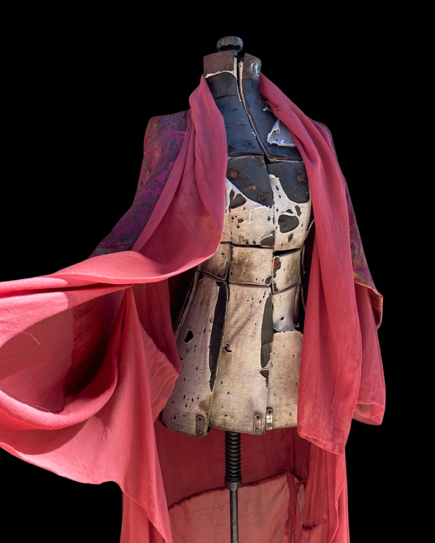 1920s Gold Lamé & Chiffon Cocoon Cape