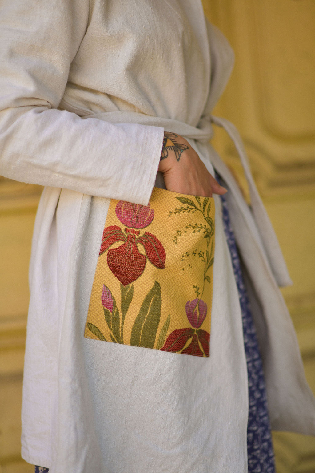 Of The Palms Handmade 19th C Linen Patch Pocket Jacket