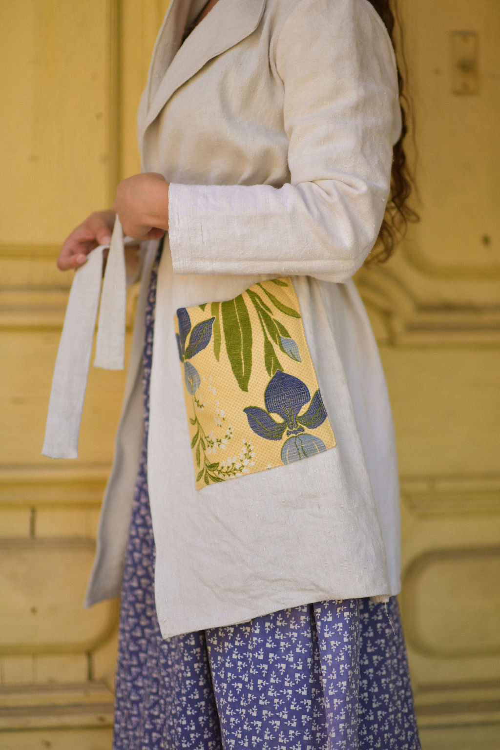 Of The Palms Handmade 19th C Linen Patch Pocket Jacket