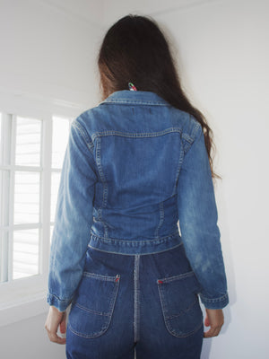 1950s Madewell Cropped Denim Jacket Small Size