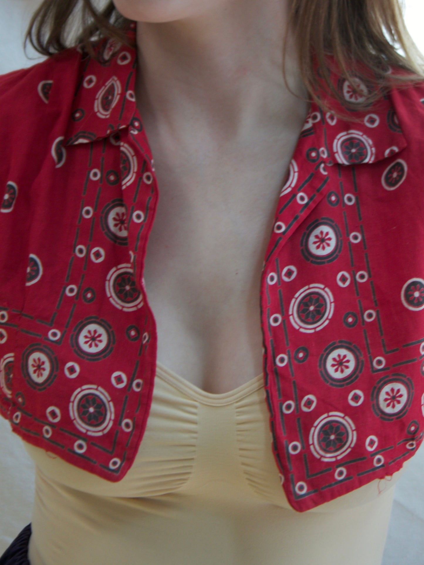 1940s Handmade Bandada Puff Sleeve Bolero Blouse