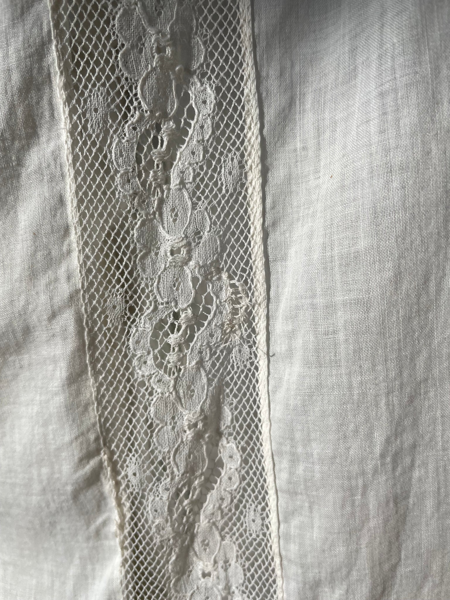 Rare Turn Of The Century Insertion Lace Ruffle Capelet Trousseau Peignoir