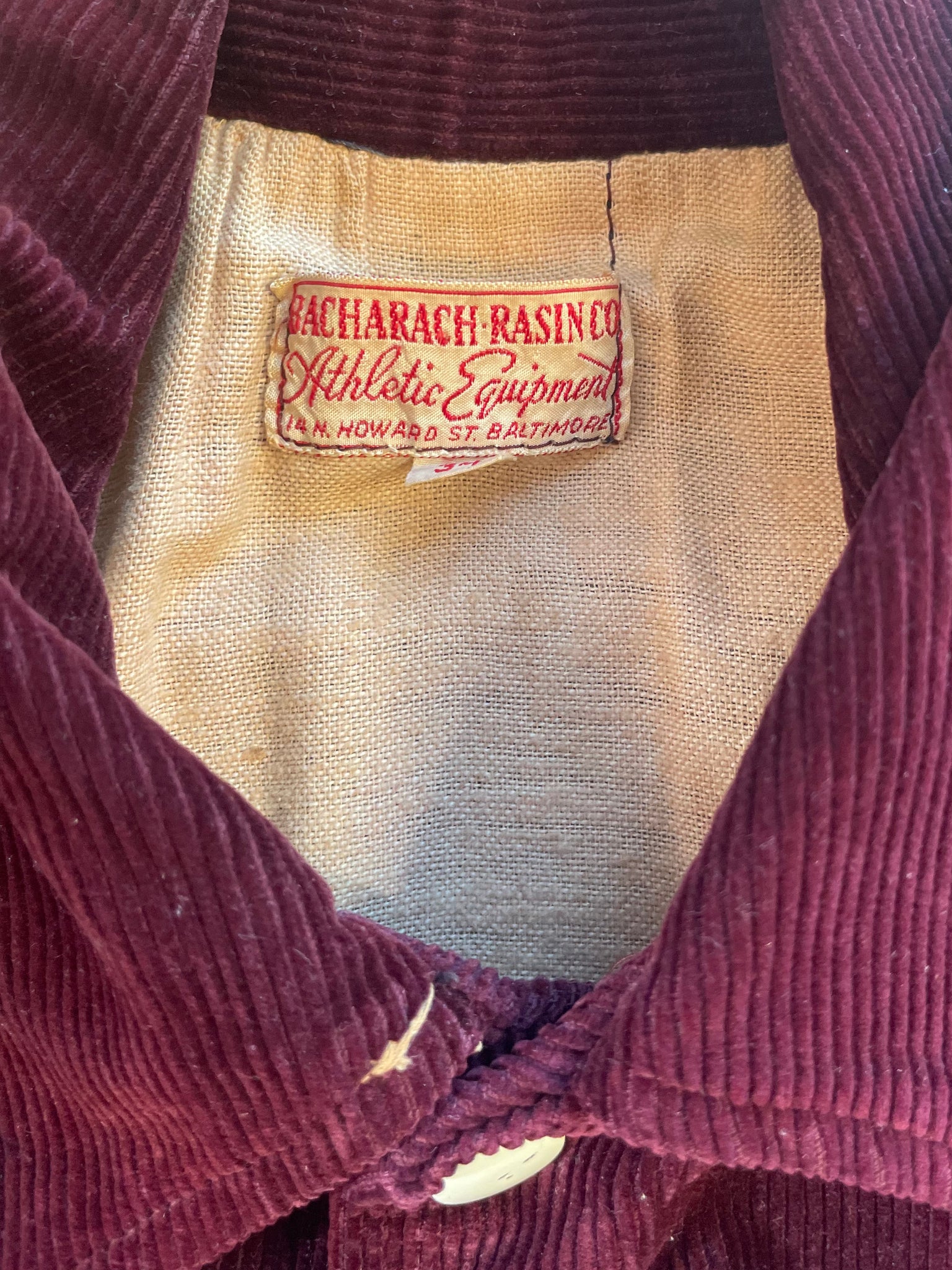 1930s 'Mary' Margaret Brent High School Varsity Sportswear Jacket