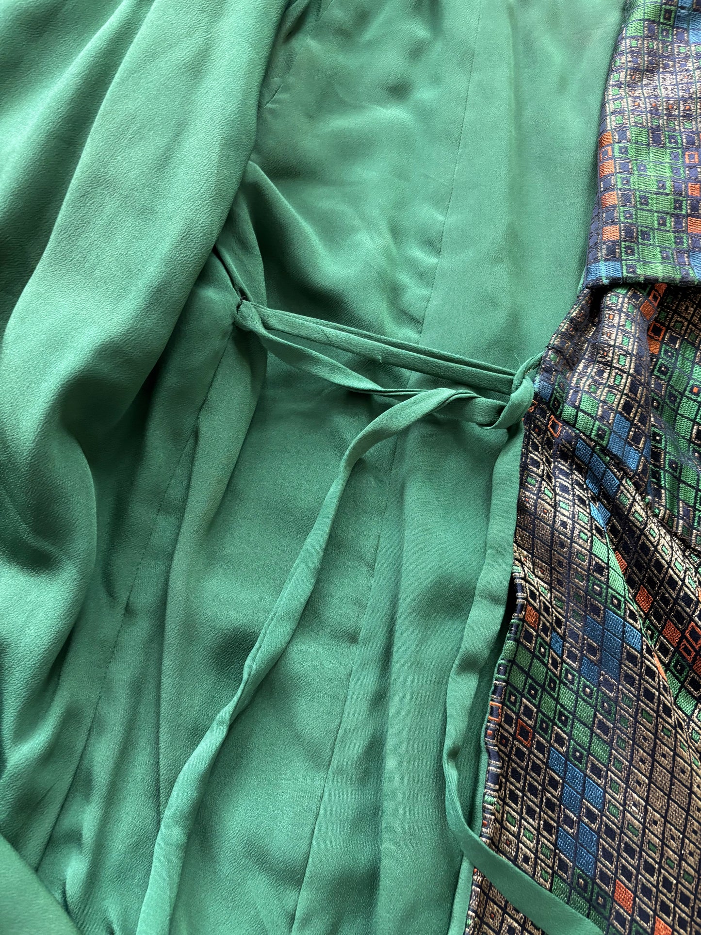 Antique 1920s Geometric Lamé Cocoon Evening Coat