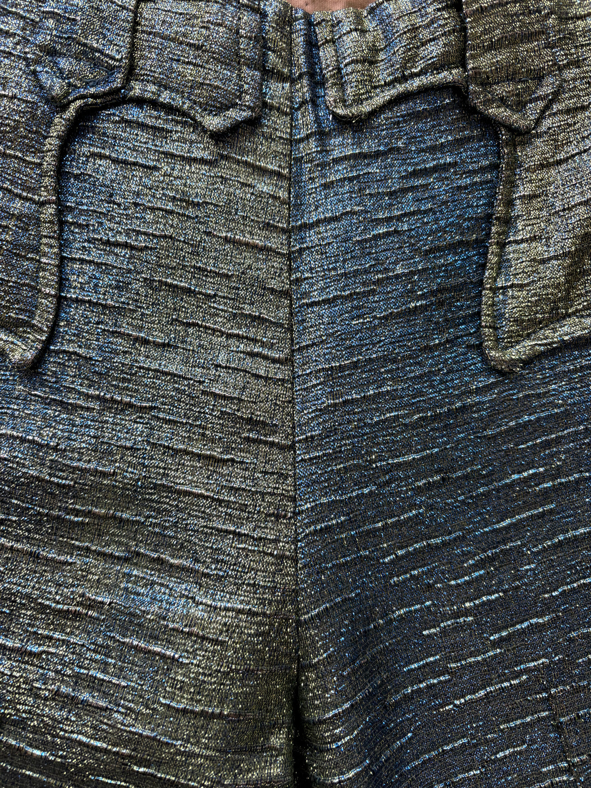 Rare 1960s Ombrè Blue/Green Metallic Lurex Western Pants