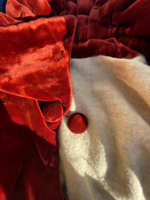 1920s Burnt Sienna Silk Velvet Cropped Opera Coat