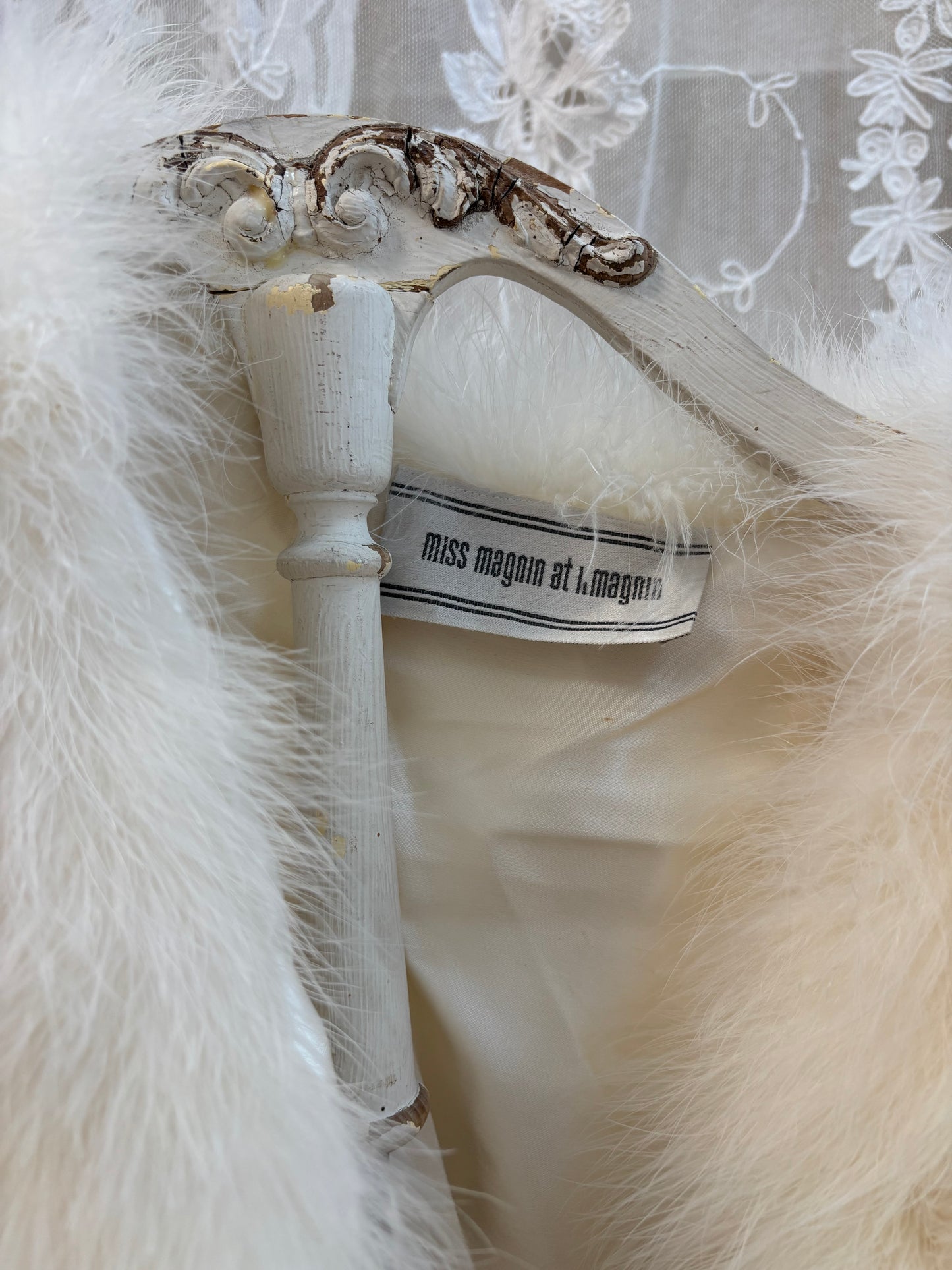 1970s 'I.Magnin' DEADSTOCK Marabou Feather Jacket