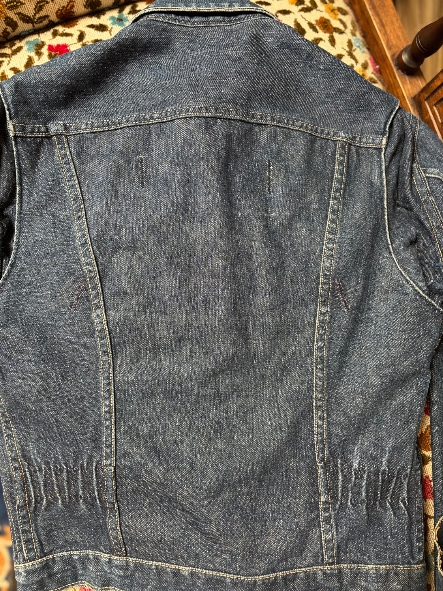 1950s Blue Bell Wrangler Pleat Front Denim Jacket