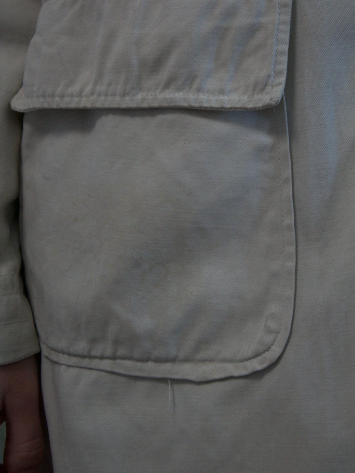 1940s Cream Cotton Trench Coat