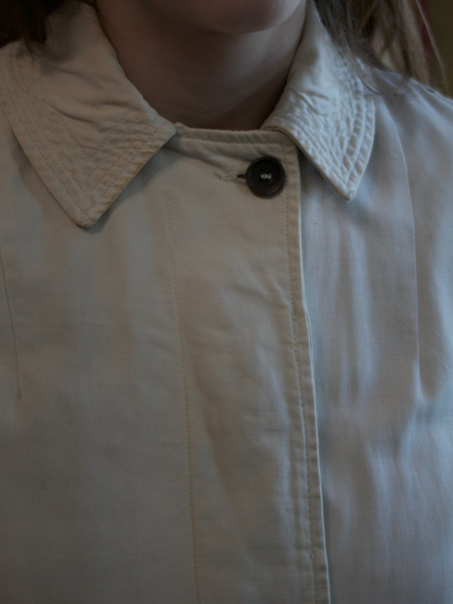 1940s Cream Cotton Trench Coat