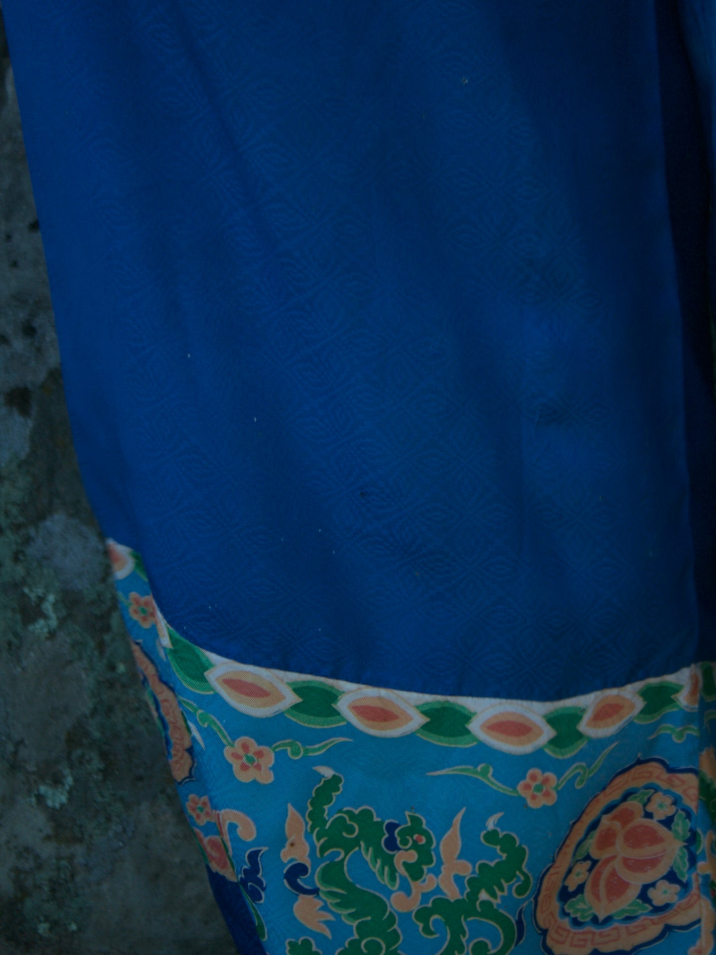 1940s Printed Two Piece Smooth Rayon Chinese Lounge Set