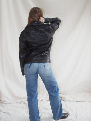 1950 Taubers Horsehide Leather Lace Front Shirt