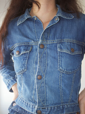 1950s Madewell Cropped Denim Jacket Small Size