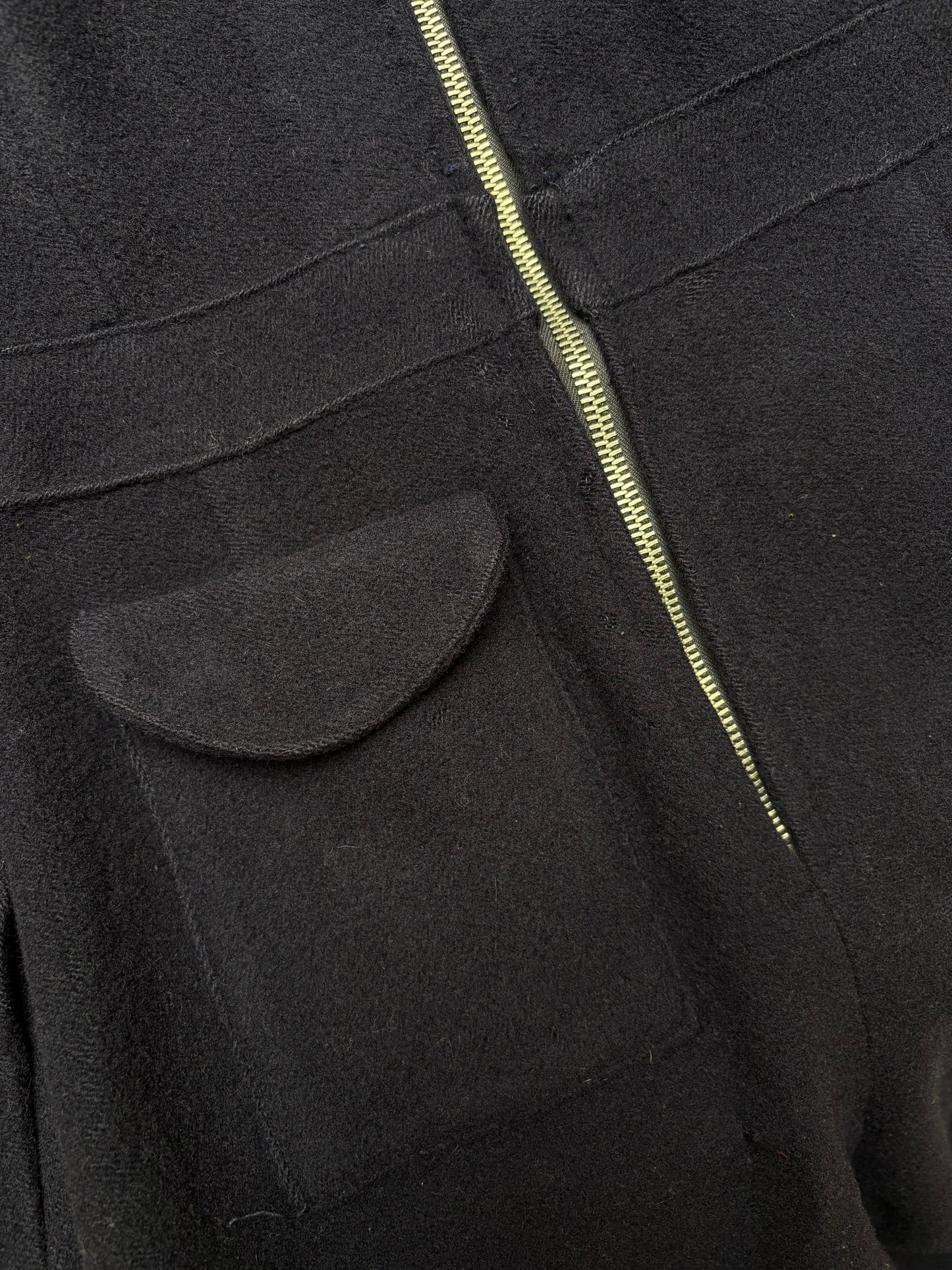 WW2 Navy Blue Wool Back Flap "Siren Suit" Wide Leg Jumpsuit