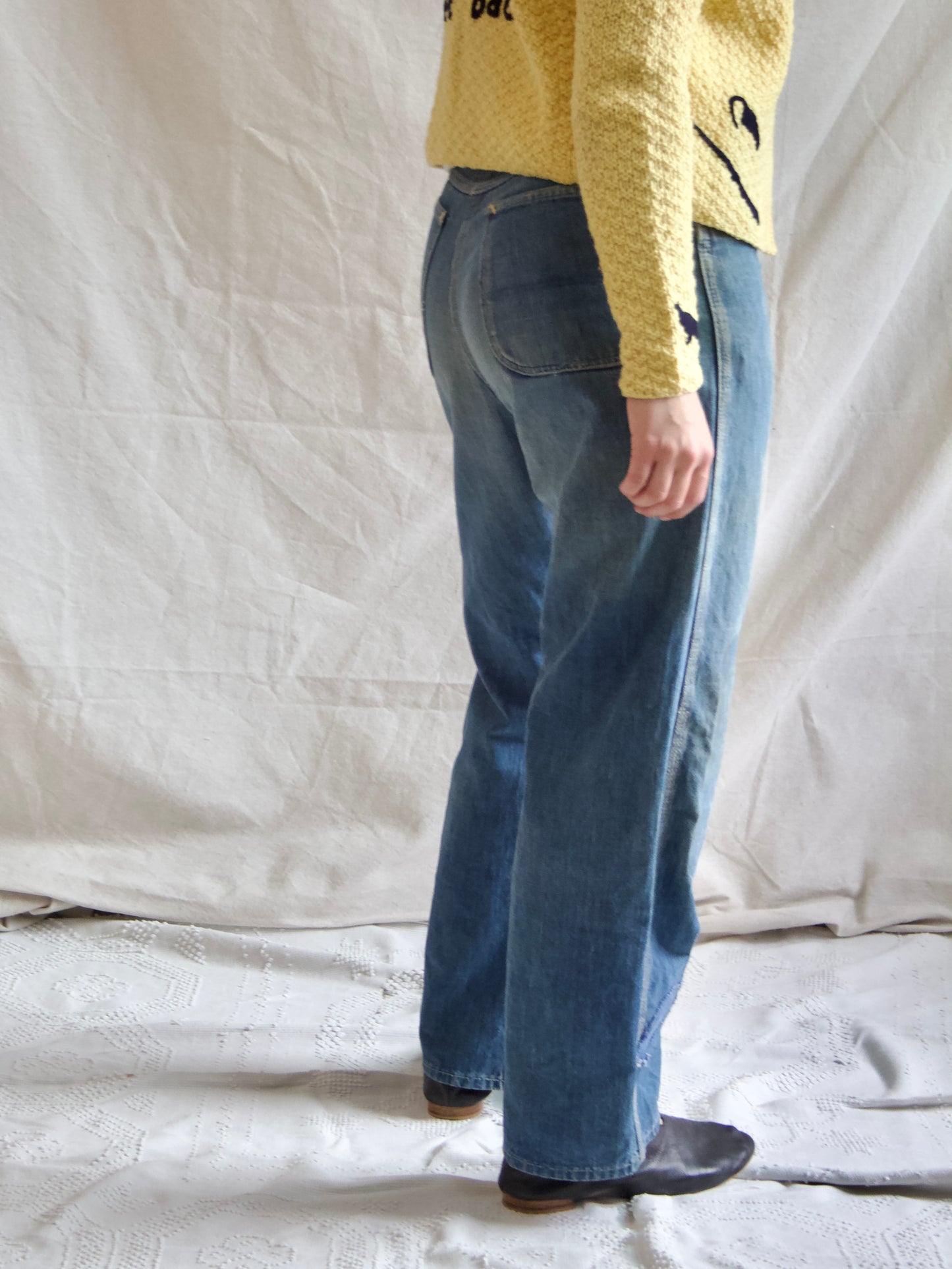 1940s Patched Repaired Jeans