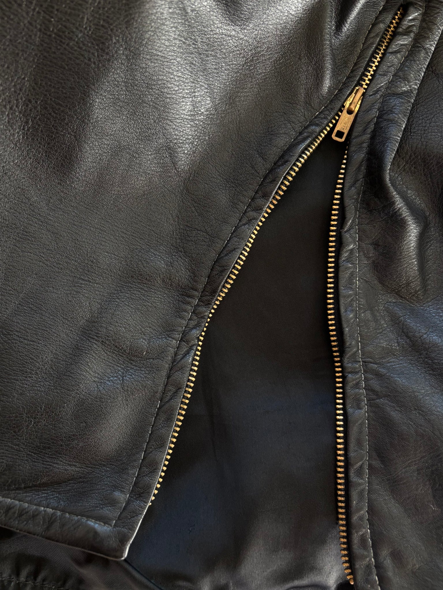 1950 Taubers Horsehide Leather Lace Front Shirt