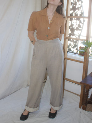 Rare 1930s/1940s STIFEL Cotton Side Button/ Buckle Sportswear Pants