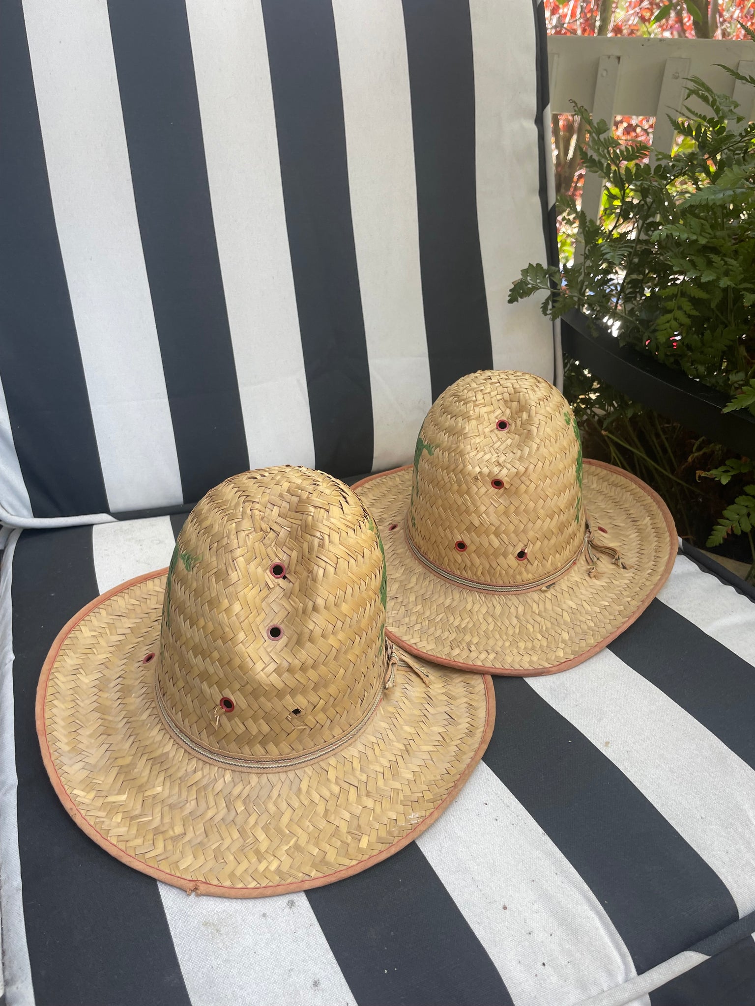 1940s Cowboy Stencil Straw Western Hat