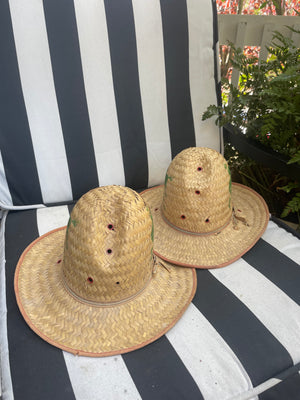 1940s Cowboy Stencil Straw Western Hat