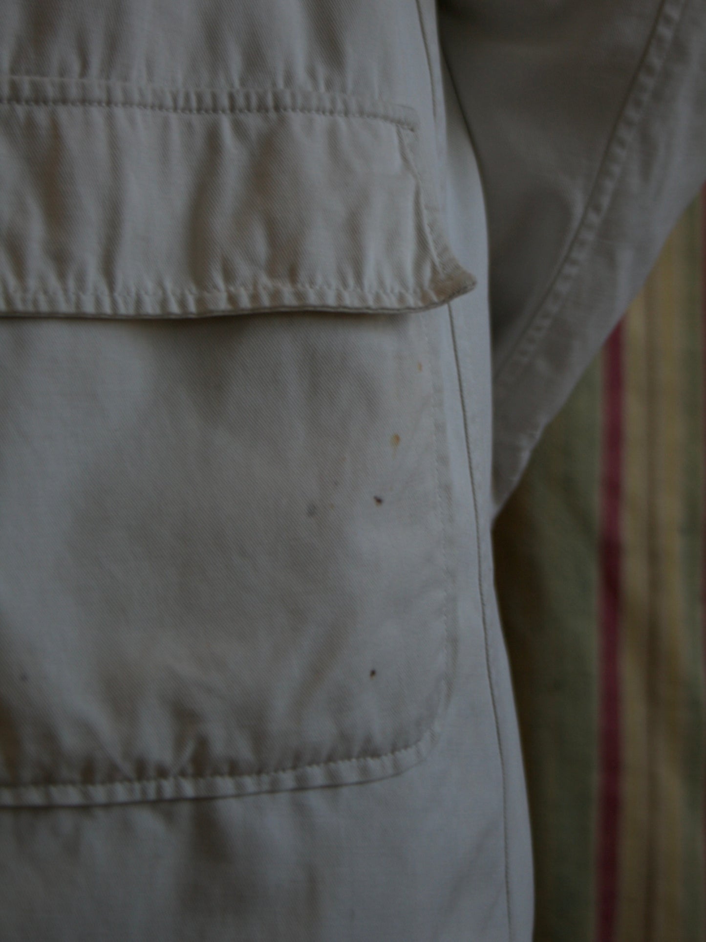 1940s Cream Cotton Trench Coat