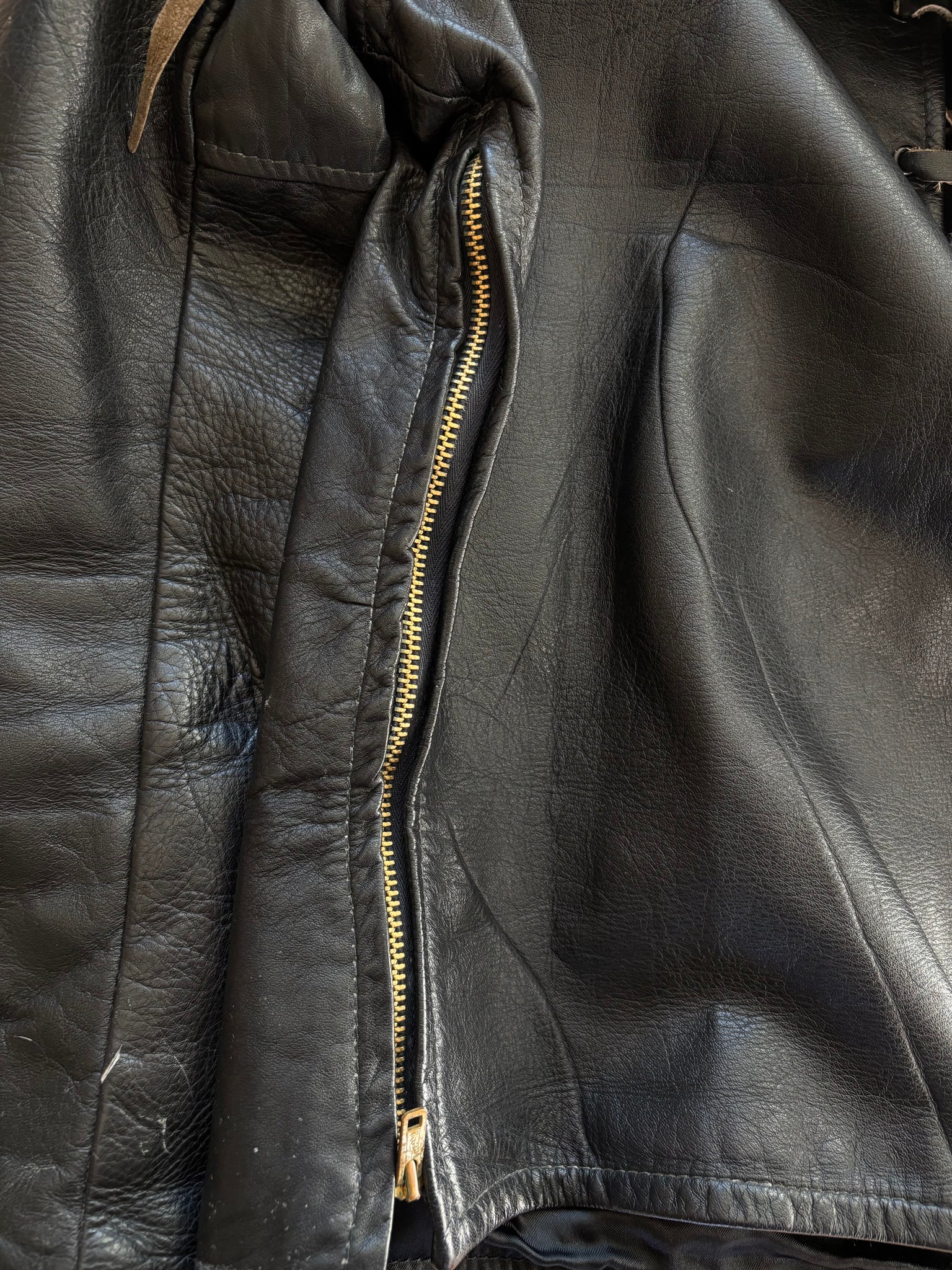 1950 Taubers Horsehide Leather Lace Front Shirt