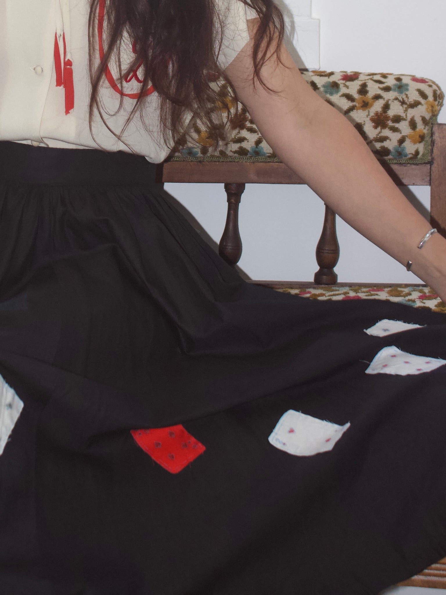 1940s Playing Cards Appliqué Circle Skirt