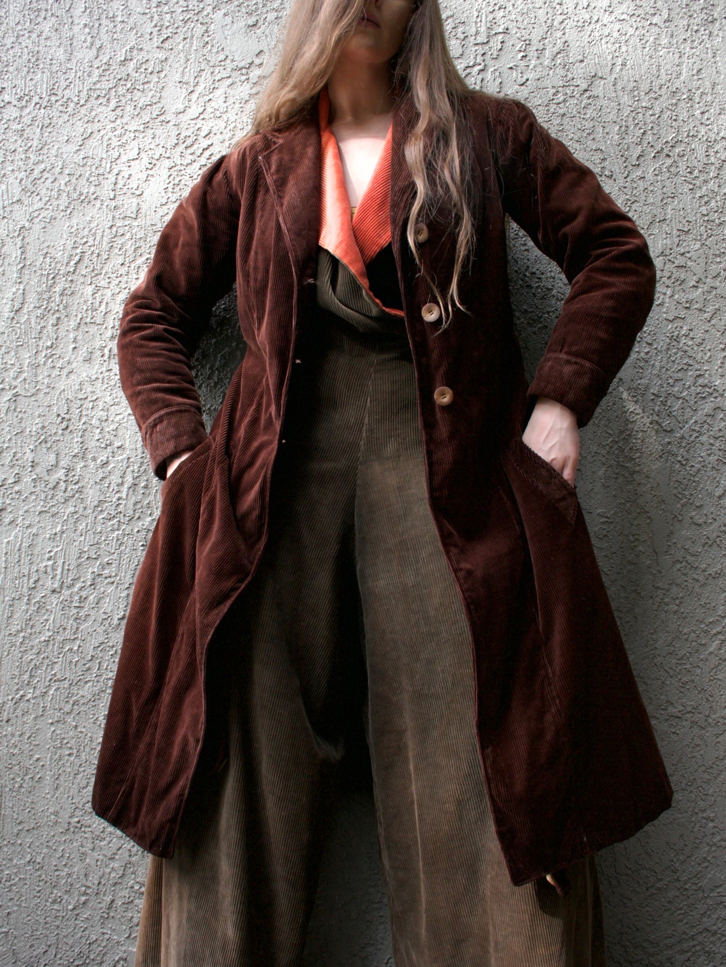 Antique 1900's Edwardian Corduroy Riding Habit Coat