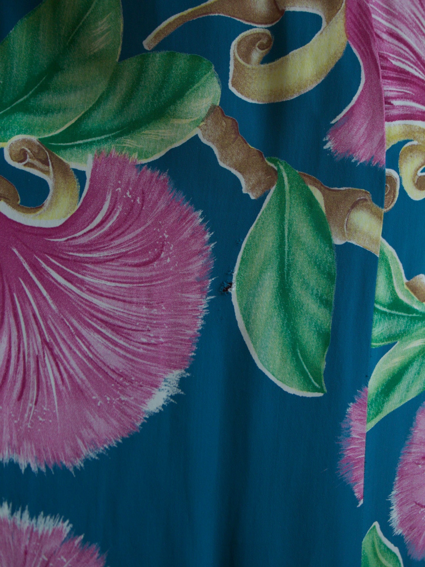 1940s Hawaiian Waikiki Sports Cold Rayon Kimono Sleeve Pake Muu Dress