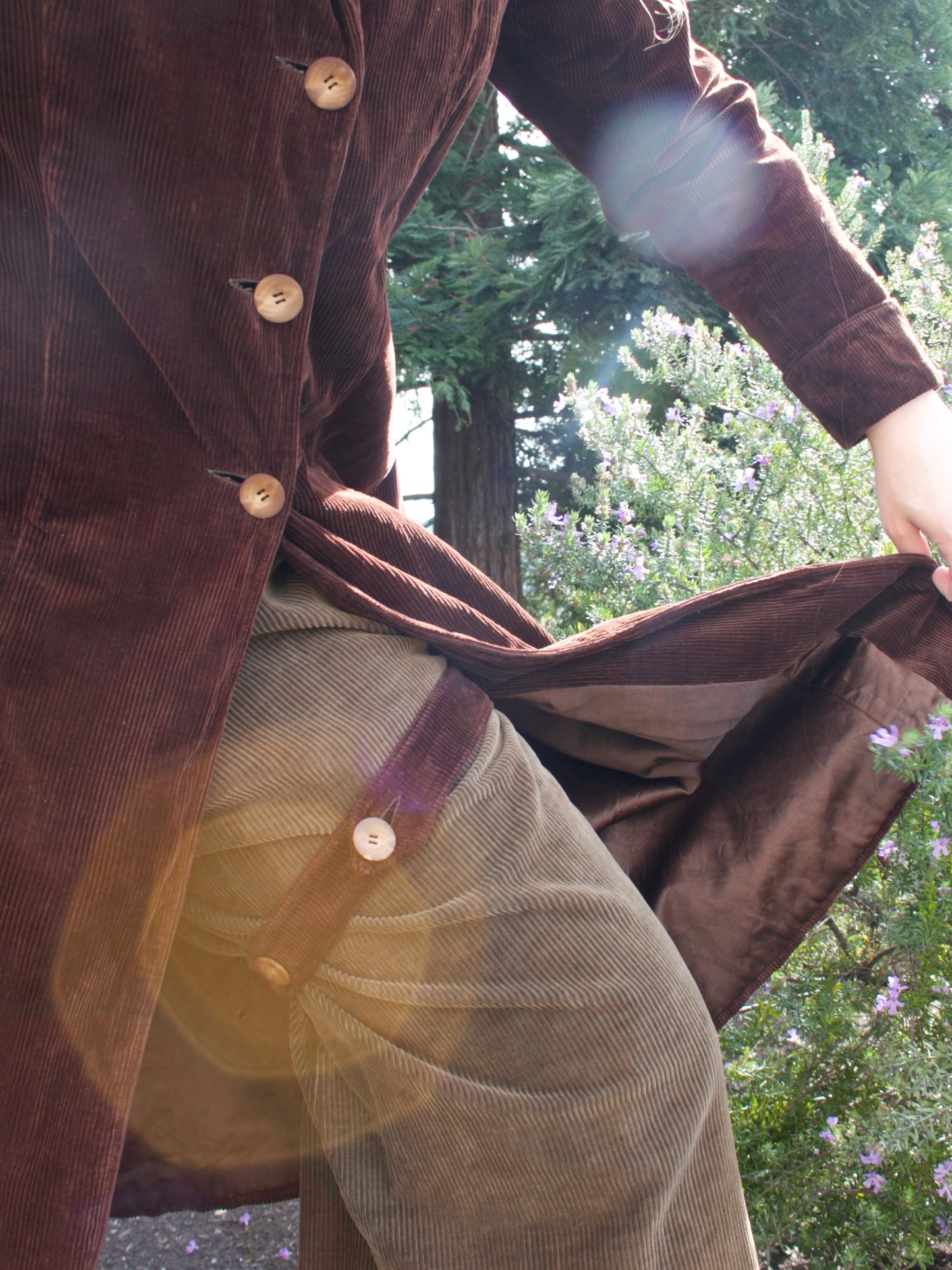 Antique 1900's Edwardian Corduroy Riding Habit Coat