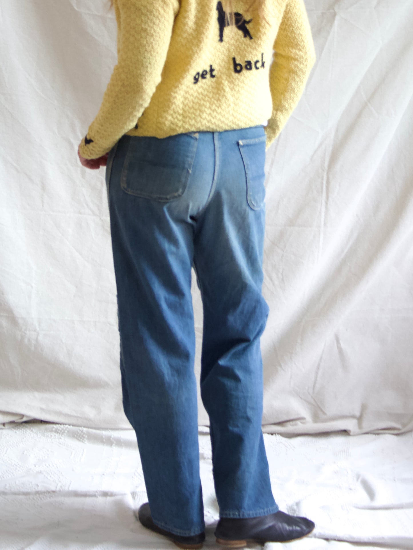 1940s Patched Repaired Jeans