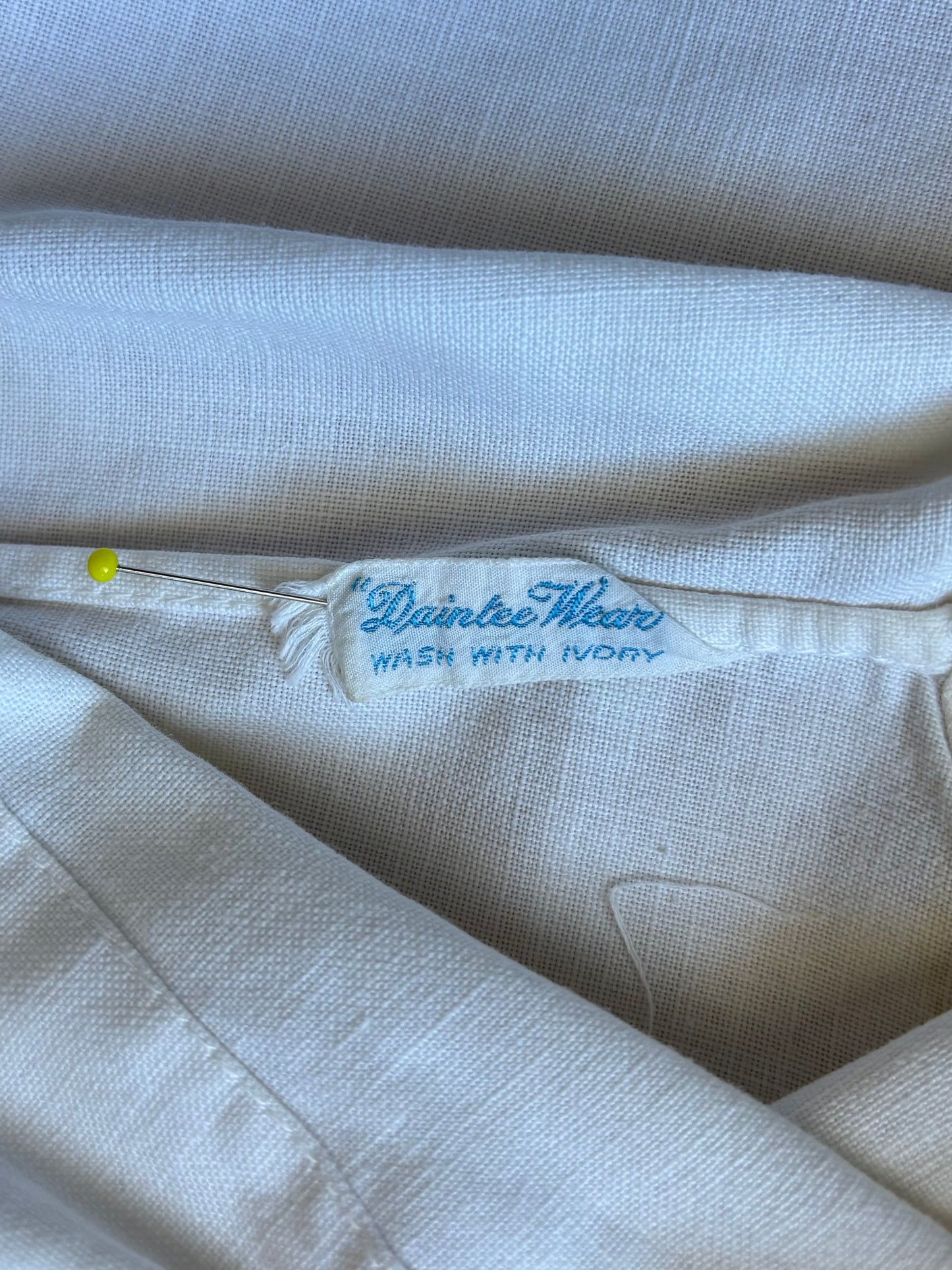 Rare 1930s Linen Hand Drawn Sailor Beach Pajamas
