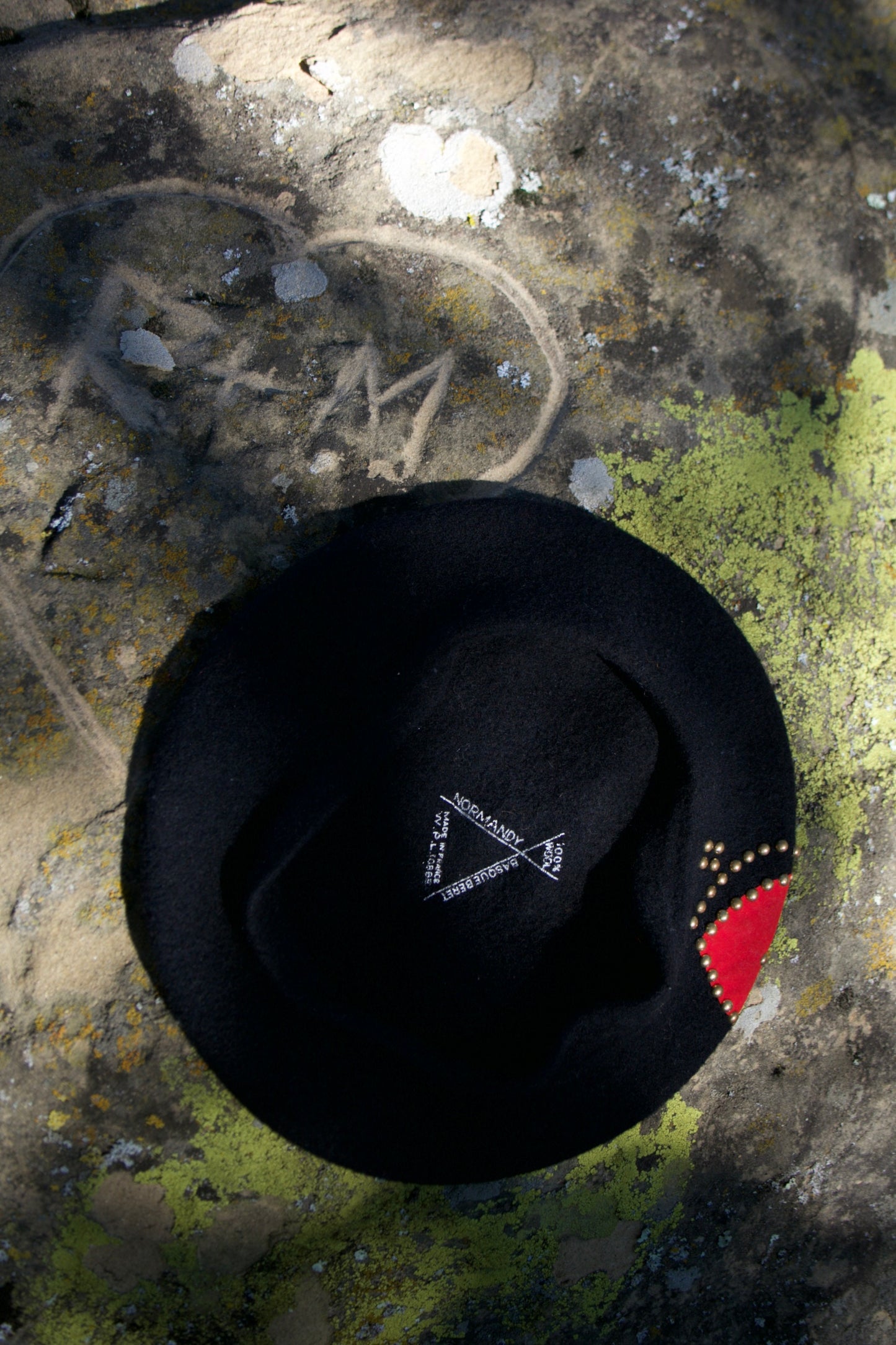 1960s Made In France 'Arrow in the Heart' Studded Wool Beret