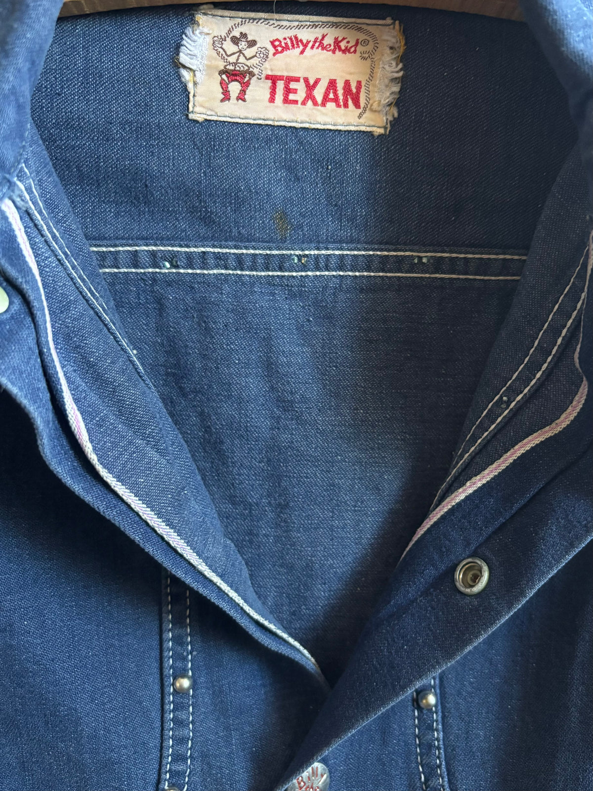 1950s Dark Wash Selvedge Studded/ Jeweled Western Denim Jacket