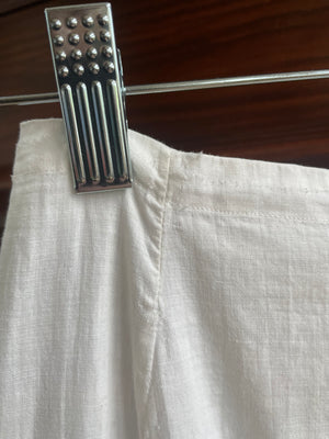 Edwardian Embroidered Cotton Woven Ribbon Skirt