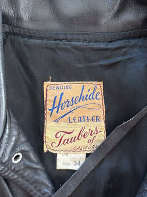 1950 Taubers Horsehide Leather Lace Front Shirt