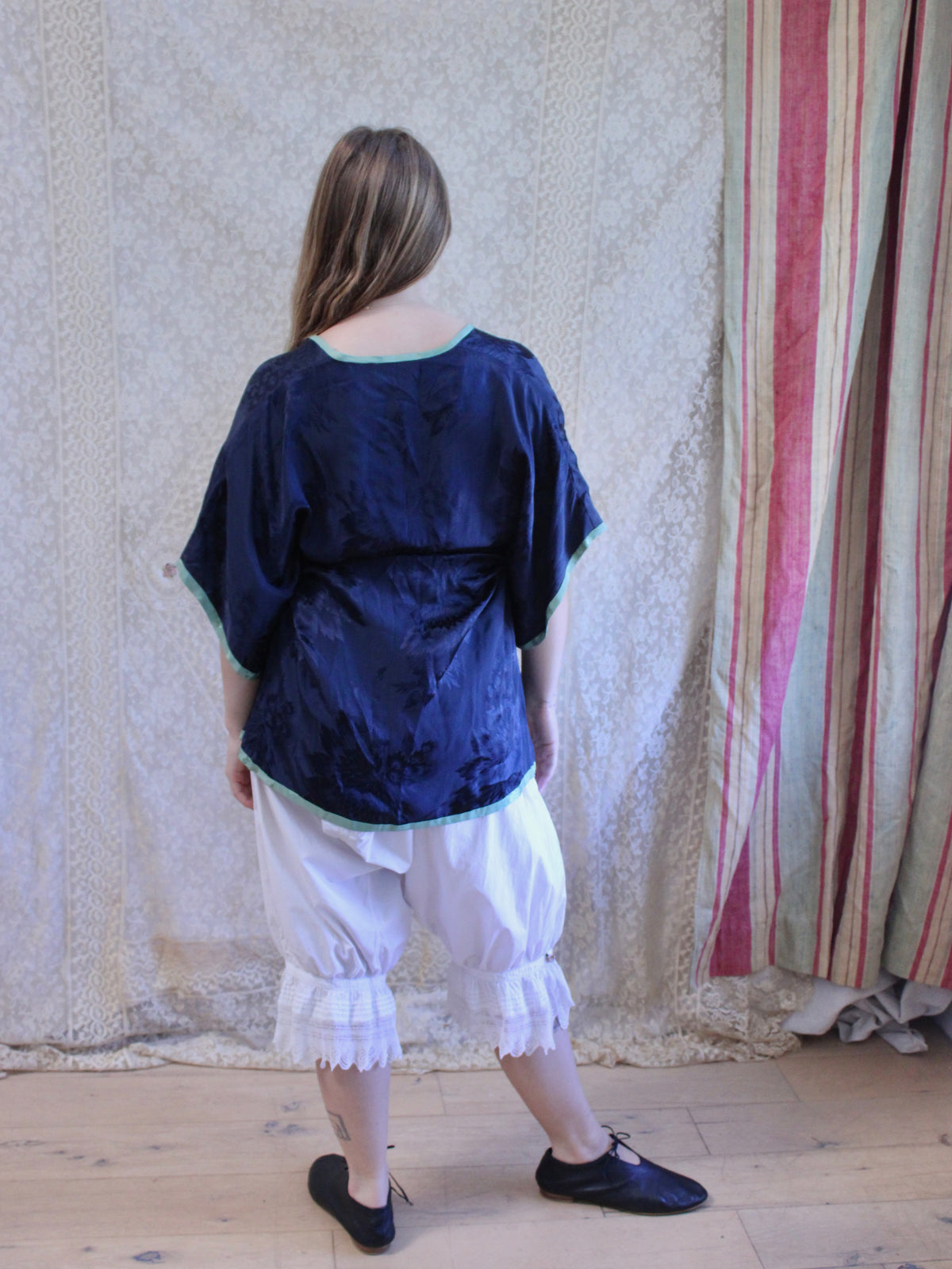 Antique 19th C Cotton & Tatted Lace Bloomers