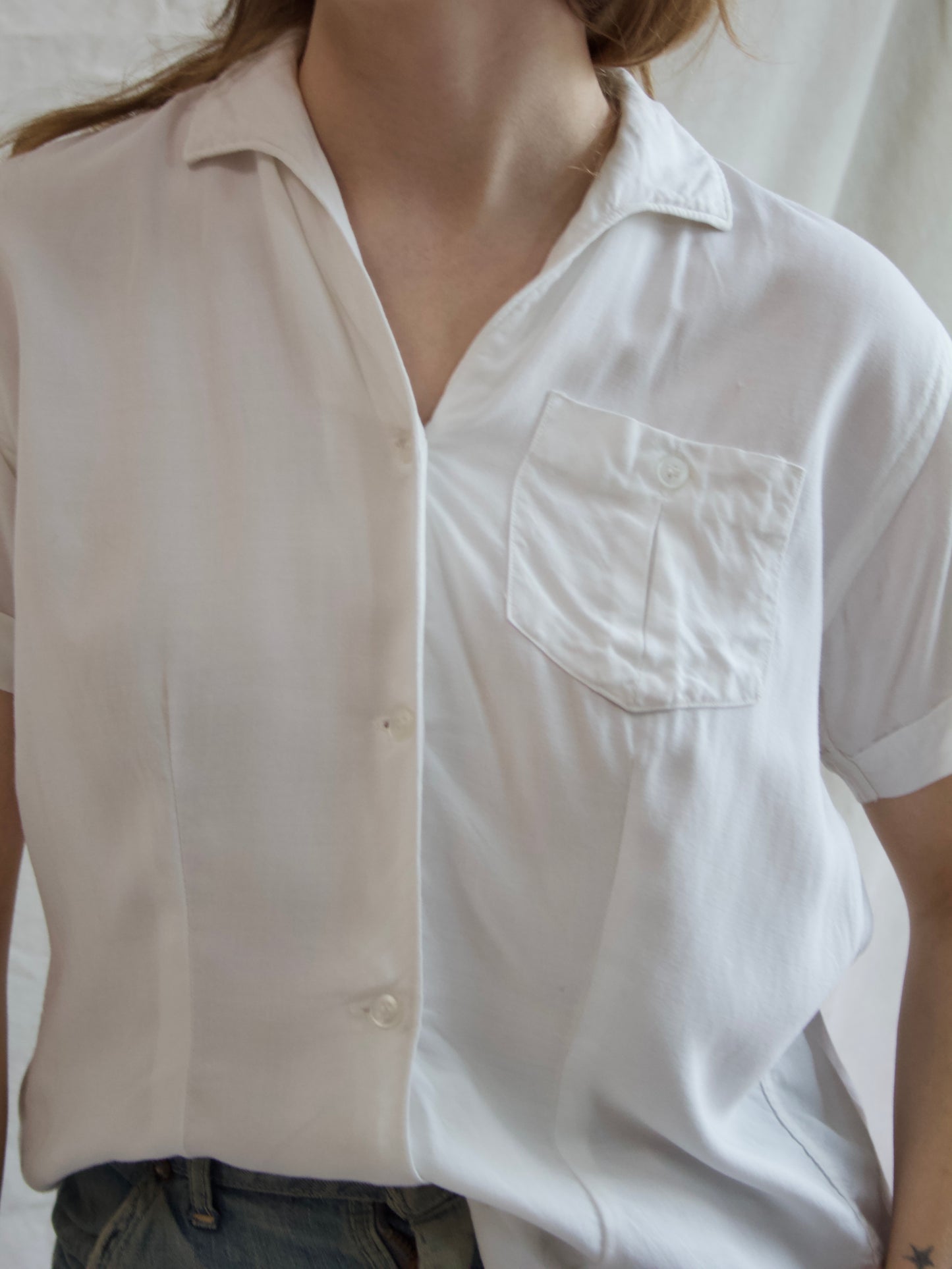 1950s Women's Chain Stitched Gabardine Bowling Shirt
