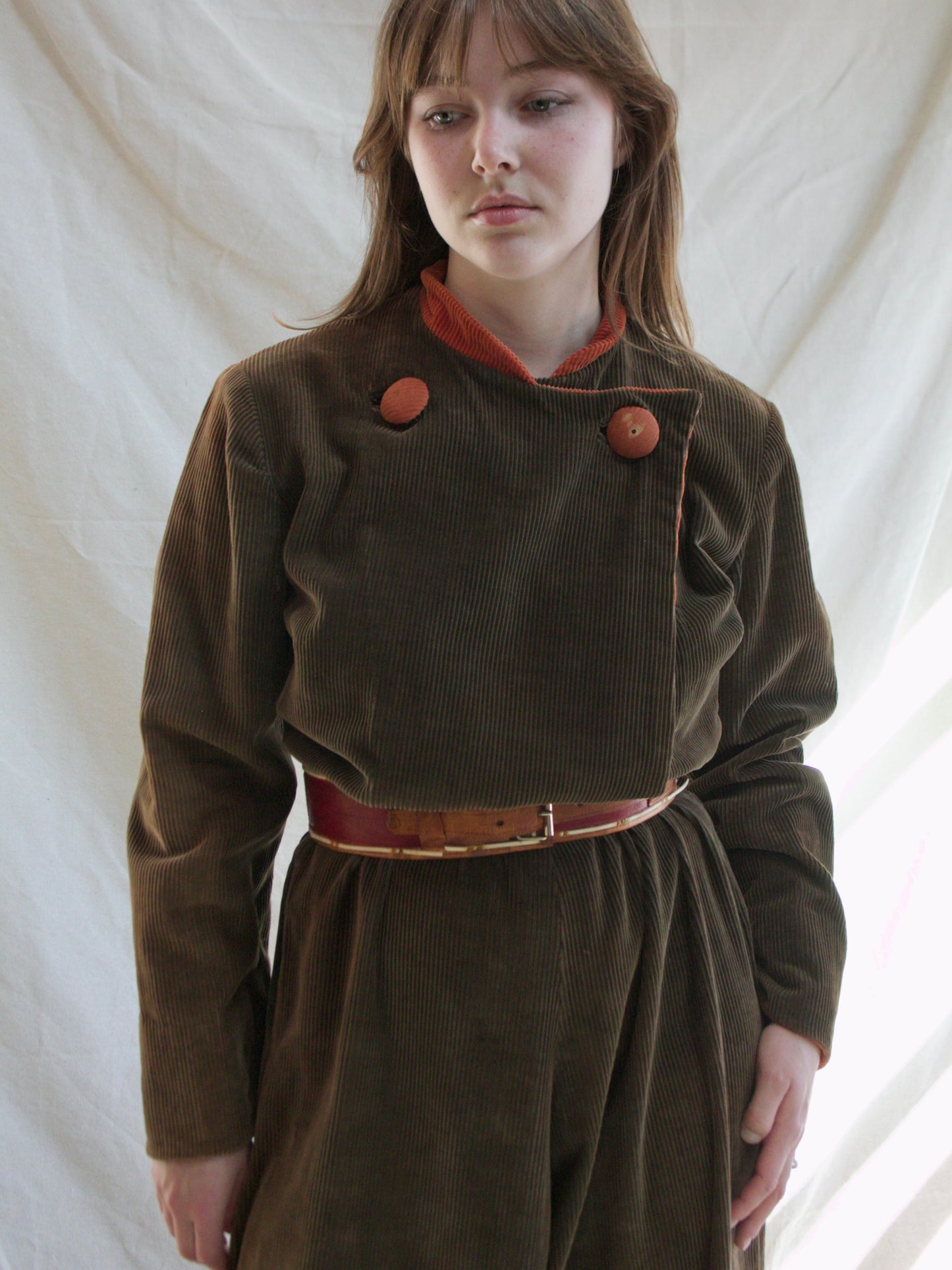 Rare 1930s Wide Wale Corduroy Convertible Bodice Palazzo Jumpsuit