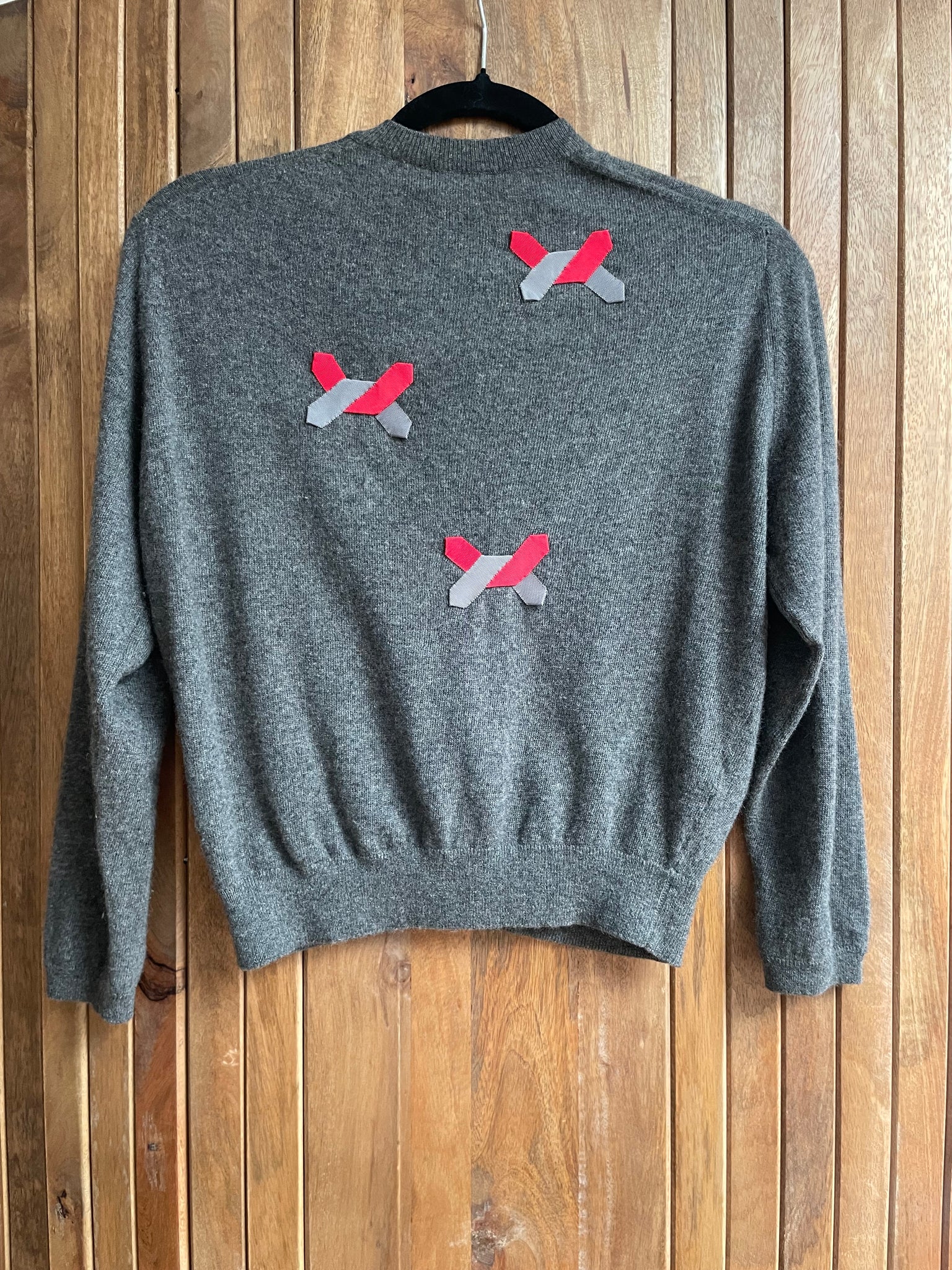 1950s Tri Tone Appliqué Cashmere Cardigan