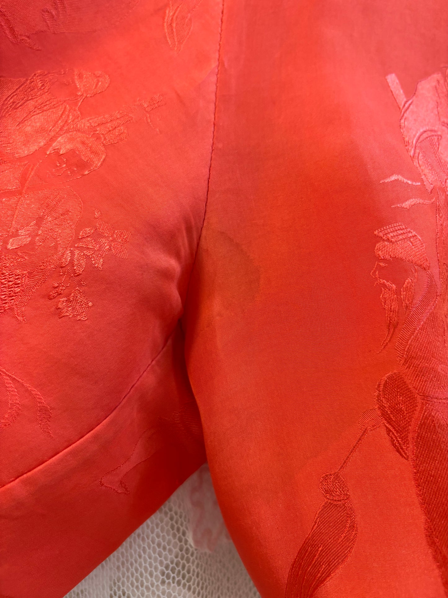1940s Chinese Silk Jacquard 3 Piece Loungewear Ensemble
