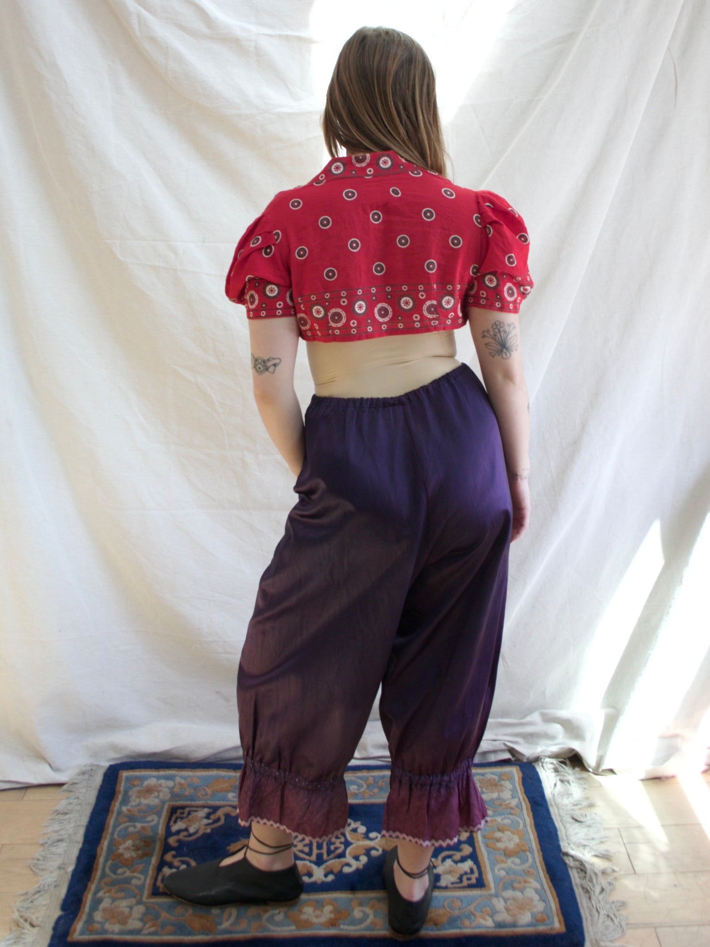 1940s Handmade Bandada Puff Sleeve Bolero Blouse