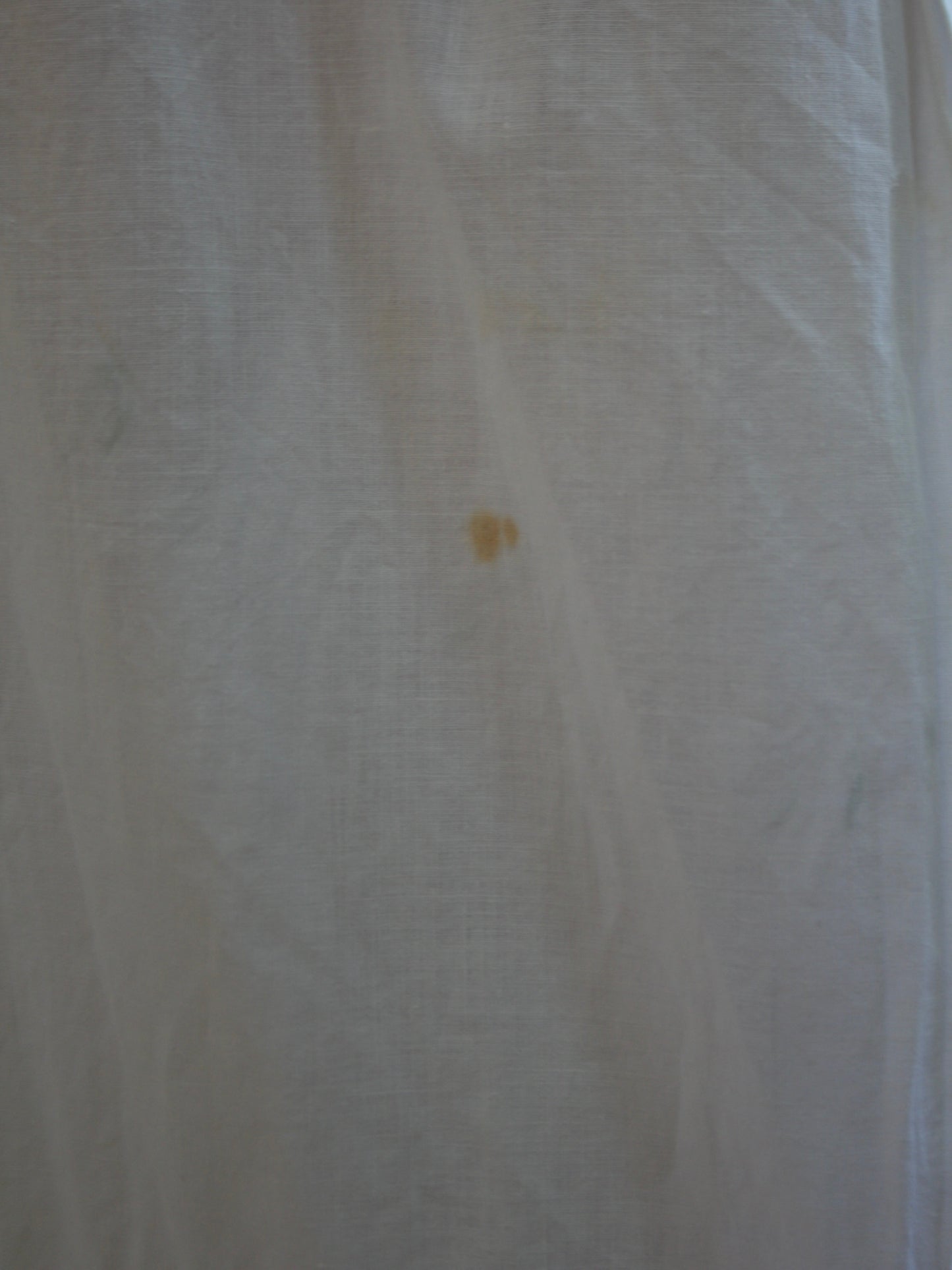 Antique Cotton Valenciennes Lace Petticoat