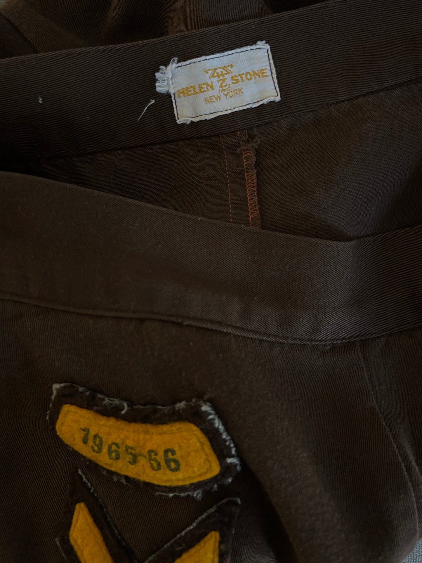 1950s Smooth Gabardine Athletic Fall Front Shorts