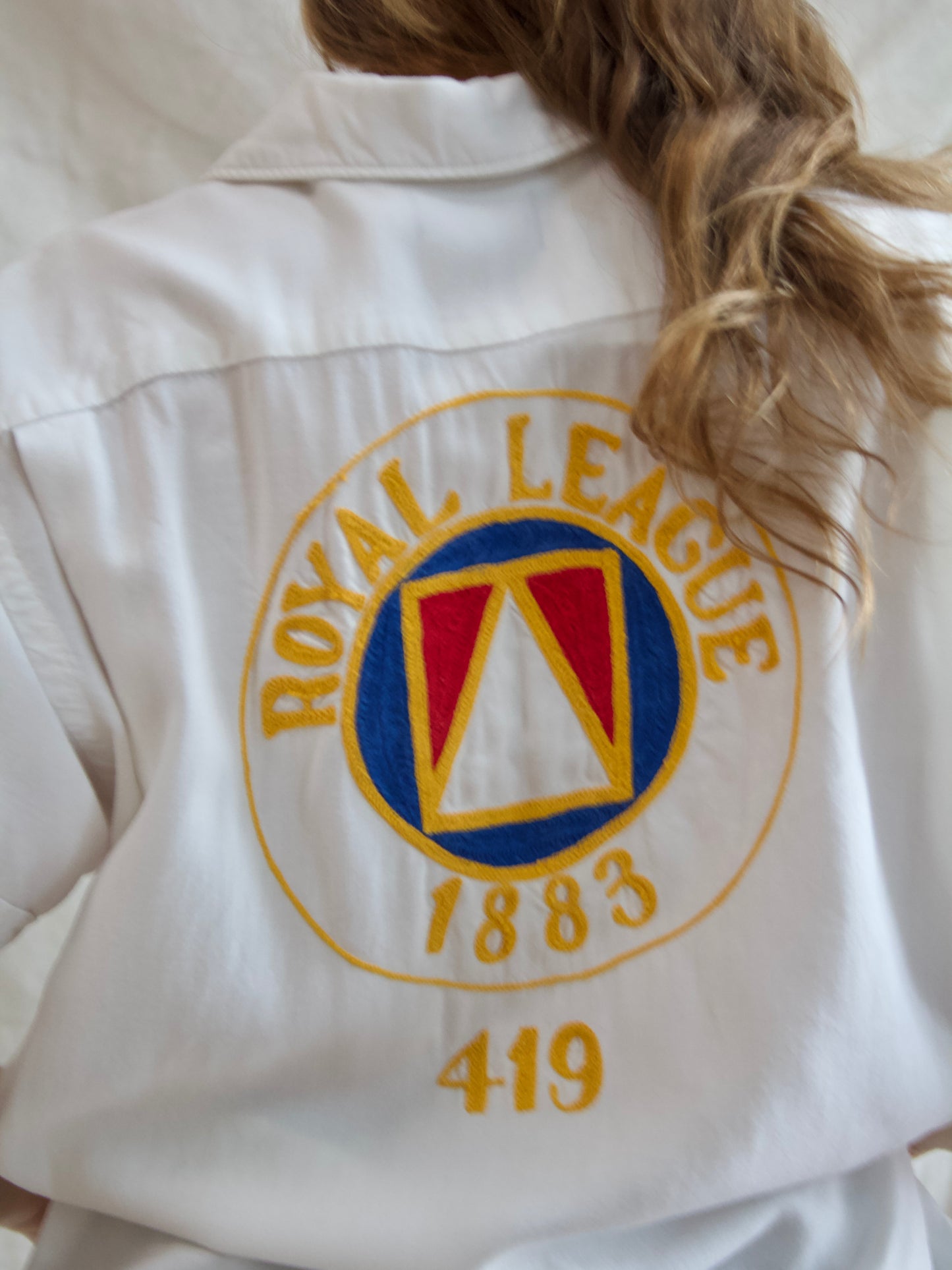 1950s Women's Chain Stitched Gabardine Bowling Shirt