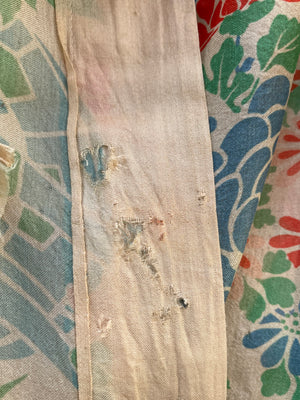 1920s Pongee Silk Japanese Robe Dressing Gown