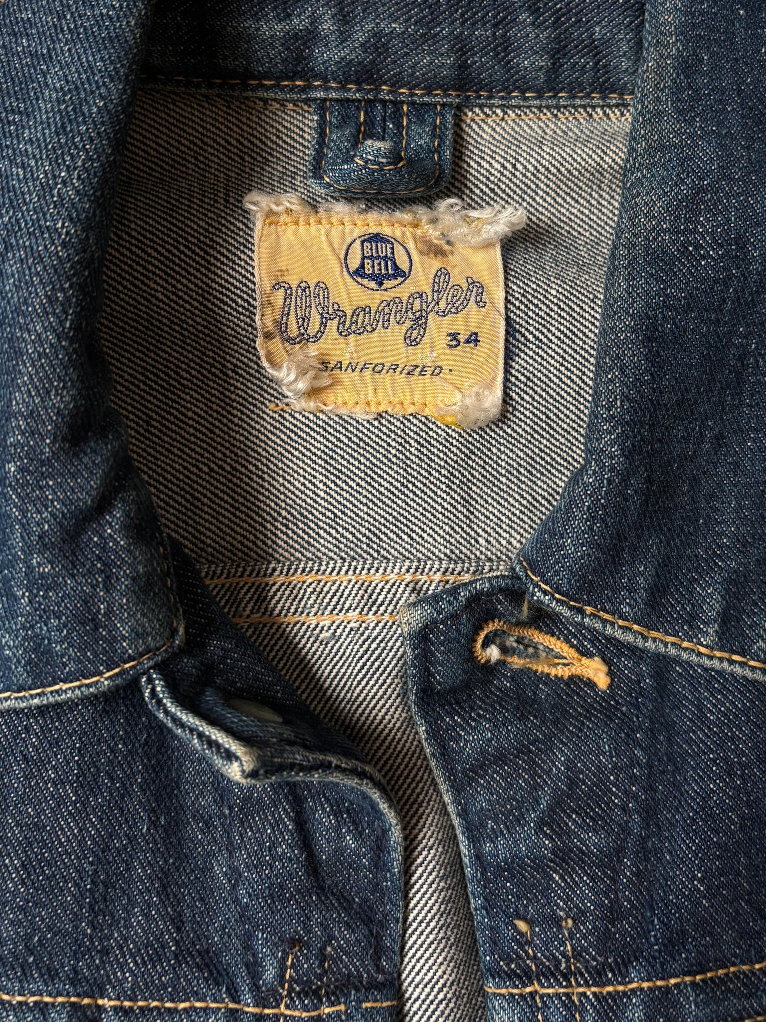 1950s Blue Bell Wrangler Pleat Front Denim Jacket