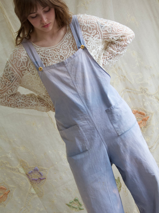 1940s Women’s Land Army Sunfaded Cotton Workwear Overalls